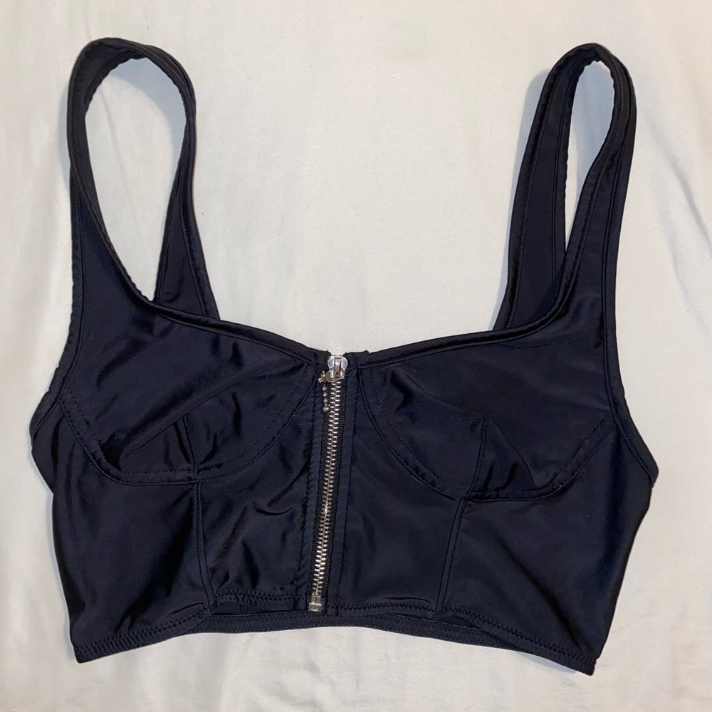 Cropped Urban Outfitters Zip Up Tank